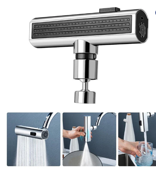 Kitchen Faucet Waterfall Outlet Splash Proof Universal Rotating Bubbler Multifunctional Water Nozzle Extension Kitchen Gadgets