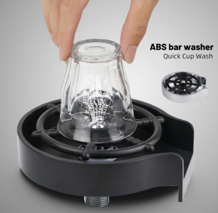 Bar Counter Cup Washer Sink High-pressure Spray Automatic Faucet Coffee Pitcher Wash Cup Tool Kitchen