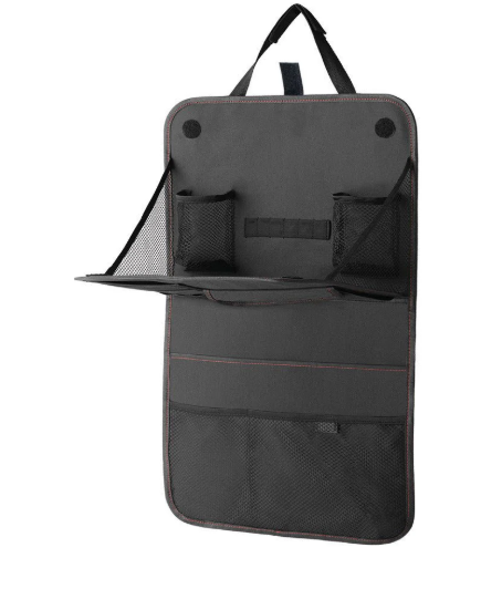 Car Seat Back Storage Bag Car Organizer Bag Foldable Dining Table Tray Travel Storage Bag Car Interior Accessories