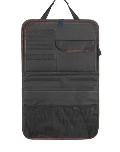 Car Seat Back Storage Bag Car Organizer Bag Foldable Dining Table Tray Travel Storage Bag Car Interior Accessories