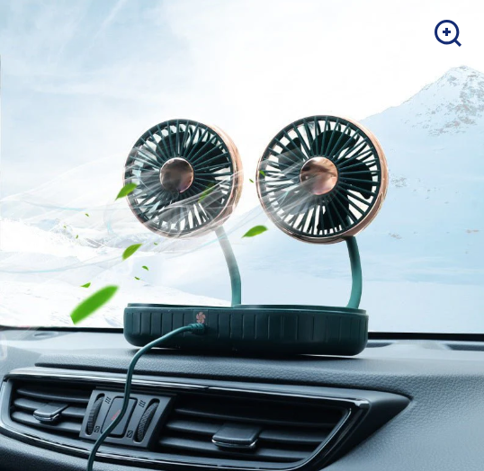 Double-Headed Hose Small Fan Usb Car Interior Creative Automotive Accessories